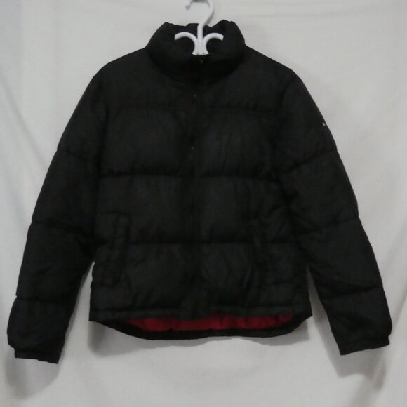 TOMMY JEANS | small | Black Puffer Coat | NOTE: Broken Zip Pull & Spots On Back - Picture 1 of 16